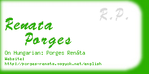 renata porges business card