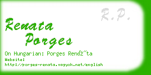 renata porges business card